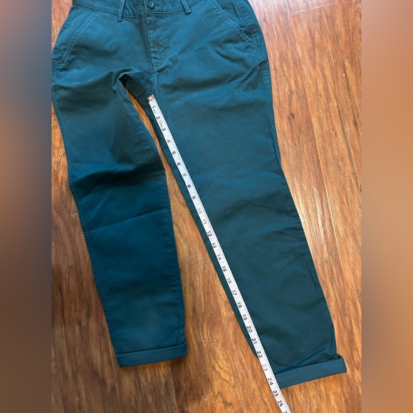 Eddie Bauer Women's Teal Chinos Size Petite 0 Fall Autumn - Picture 7 of 9